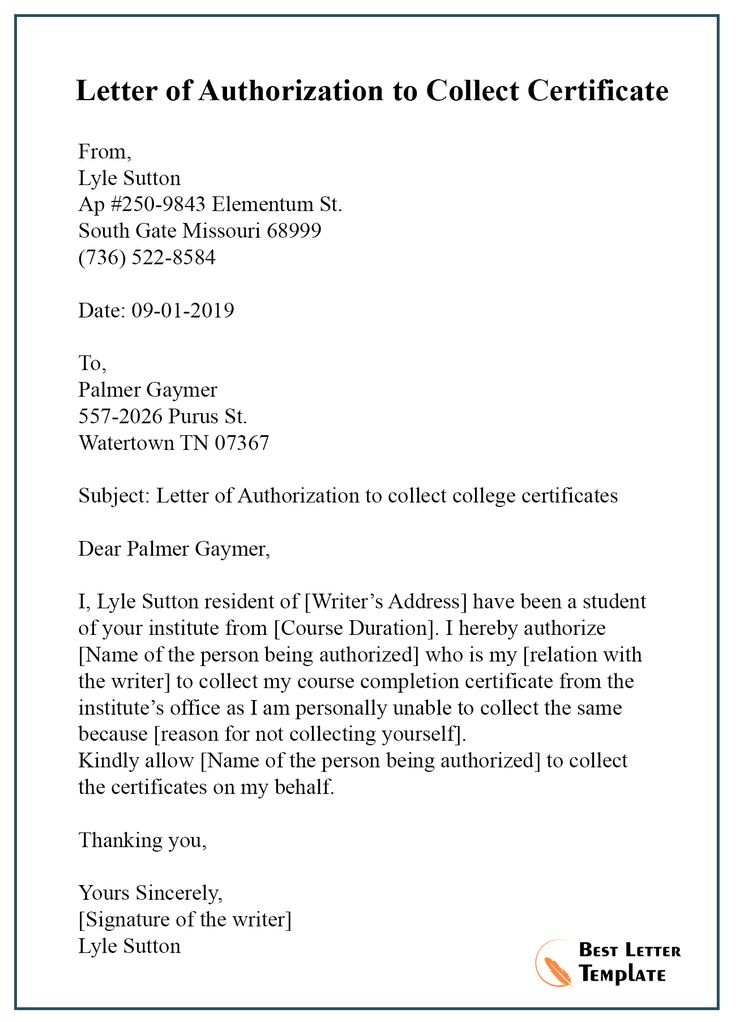 21 Free Authorization Letter Sample Example Best Letter Template