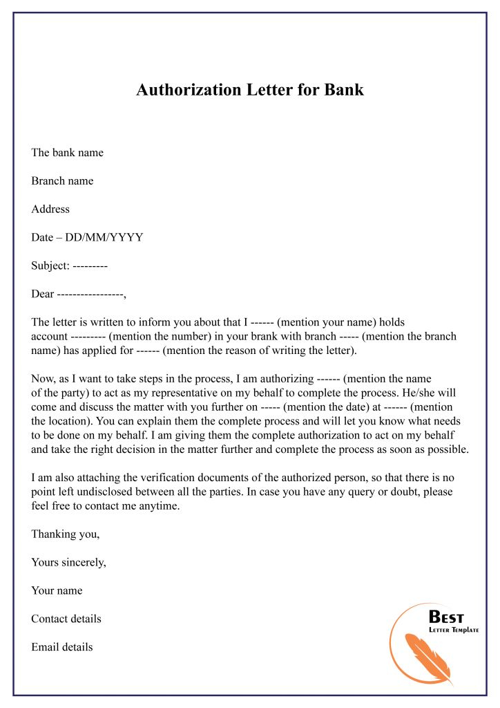 6 Free Authorization Letter Template PDF Word Doc Best Letter