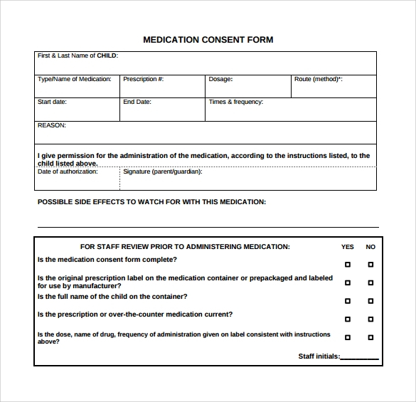 7 Sample Medical Consent Forms To Download Sample Templates