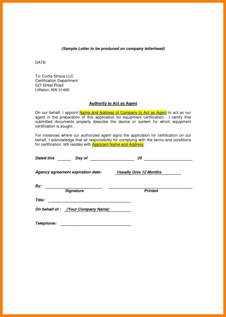 9 Agent Authorization Letter Examples PDF Examples