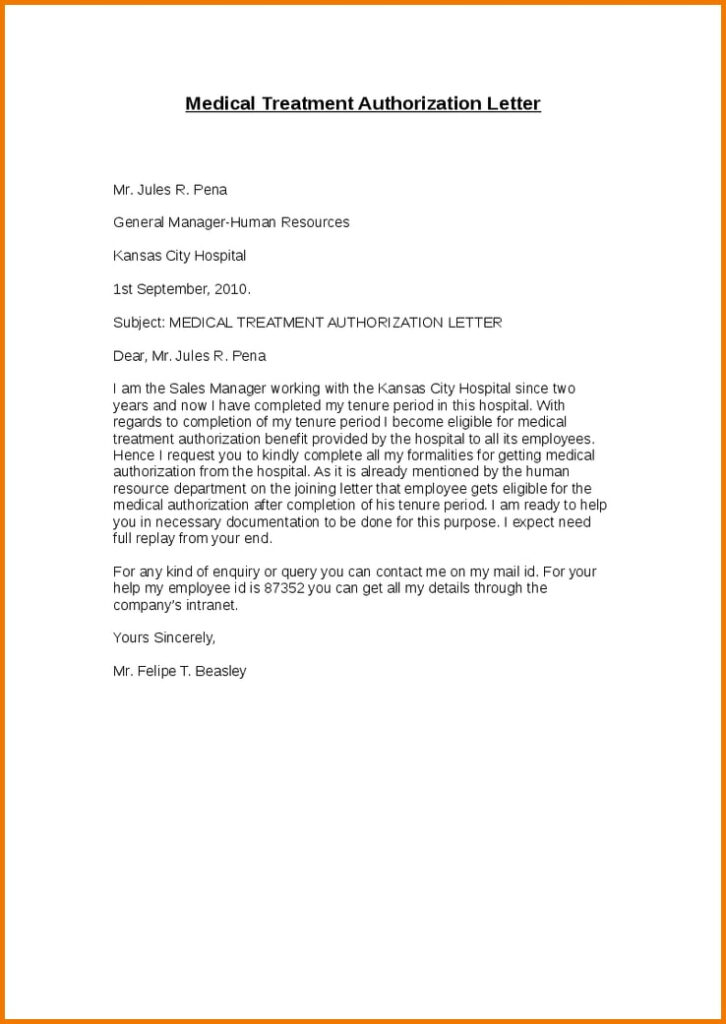 9 Medical Authorization Letter Examples PDF Examples