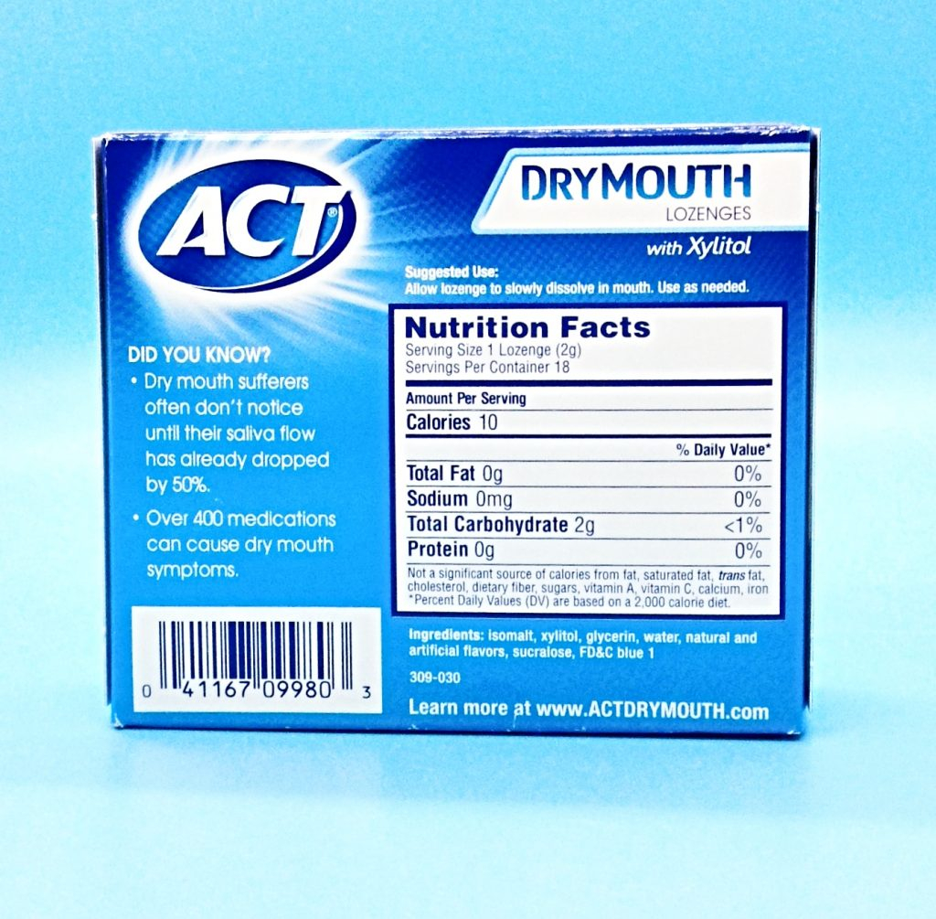 Act Dry Mouth Lozenges With Xylitol Soothing Mint 18 Count Conley s 