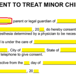 Albamv Simple Medical Consent Form For Minor While Parents Are Away