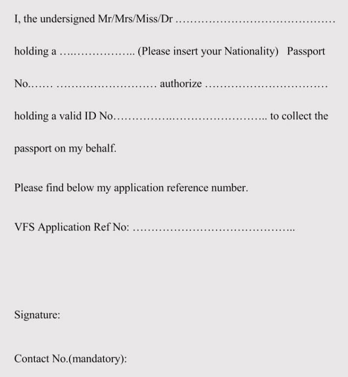 Authorization Letter To Collect Passport 5 Samples Templates 