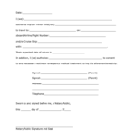 Breanna Free Child Travel Consent Form Template Uk Gov