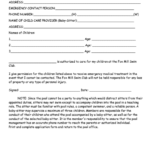 Child Care Authorization Form Printable Pdf Download