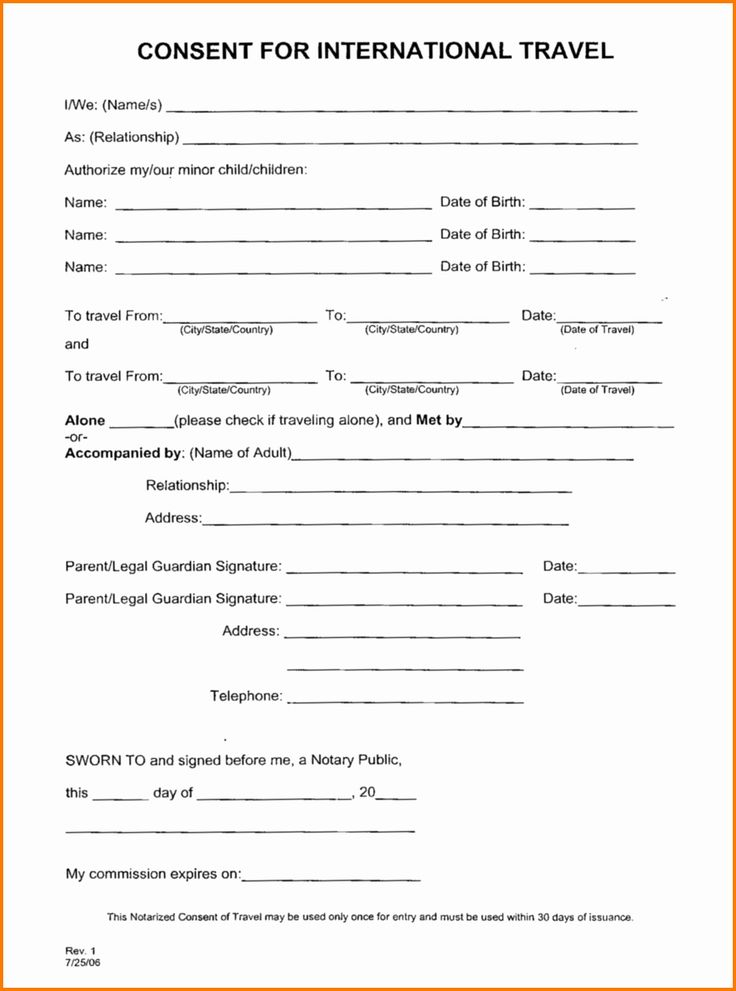 Carnival Minor Travel Consent Form 2022 Printable Consent Form 2022