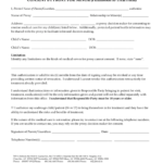 Consent By Proxy For Minor Permission To Treat Form Printable Pdf