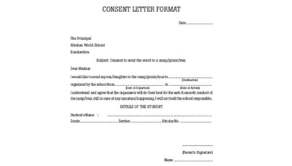 Consent Letter Format Google Search Consent Letter Consent Letter