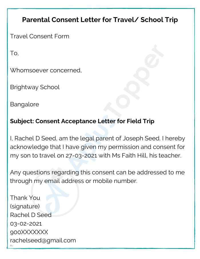 Consent Letter Format Sample And How To Write A Consent Letter For