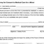 Consent To Treat Form For Minors pdf Medical Care Consent Medical