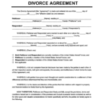 Divorce Agreement Template Create A Free Divorce Agreement Form