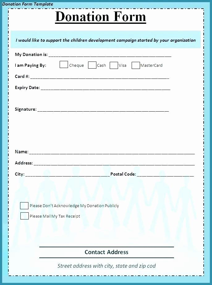 Donor Pledge Form Template Elegant Charity Donation Form Template 