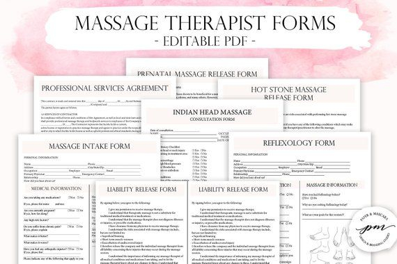 Editable Massage Therapist Business Planner Massage Business 