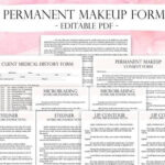 Editable Permanent Makeup Consent Forms Customizable Microbalding