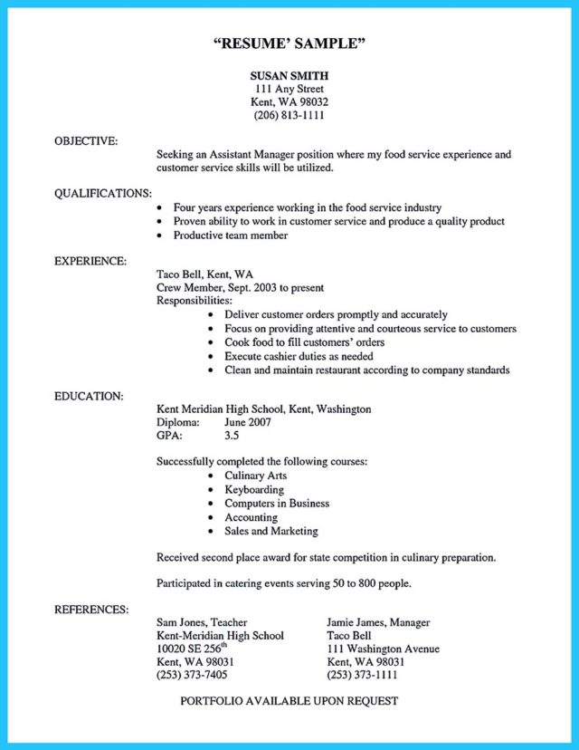 Excellent Culinary Resume Samples To Help You Approved