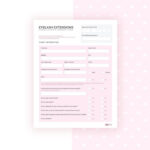 Eyelash Extension Consultation Forms Client Intake Forms Lash Mapping