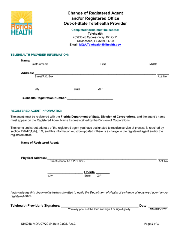 Fill Free Fillable Forms Florida Department Of Health