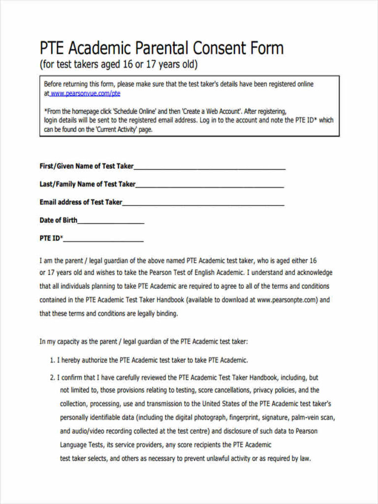 FREE 11 Parental Consent Forms In PDF Ms Word Excel