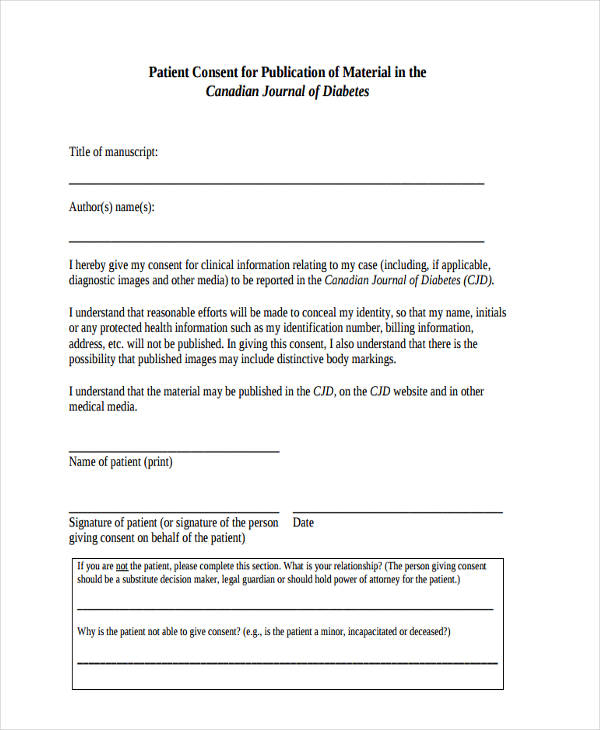 FREE 11 Research Consent Forms In PDF