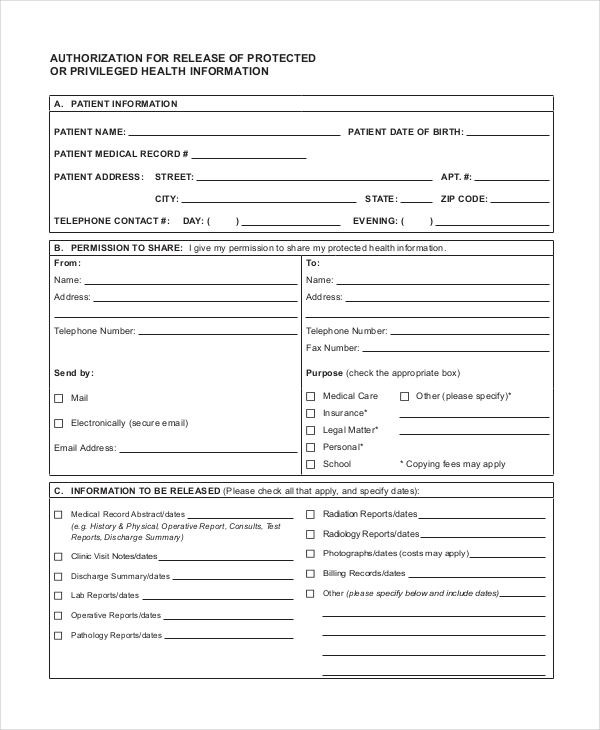 FREE 12 Sample General Release Forms In PDF MS Word Excel