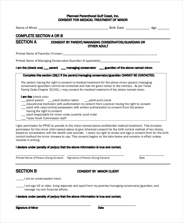 FREE 12 Sample Medical Consent Forms In PDF MS Word Excel