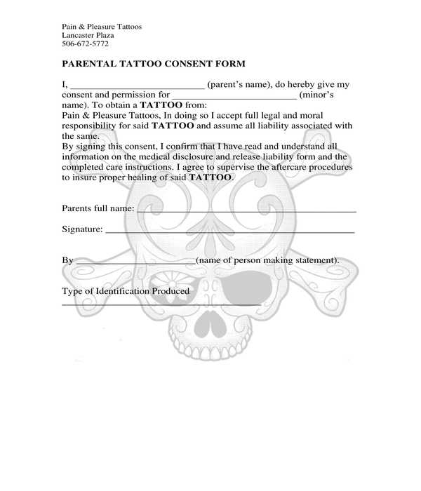 FREE 12 Tattoo Consent Forms In PDF