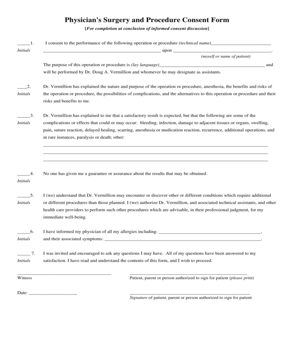 FREE 13 Surgical Consent Forms In PDF MS Word