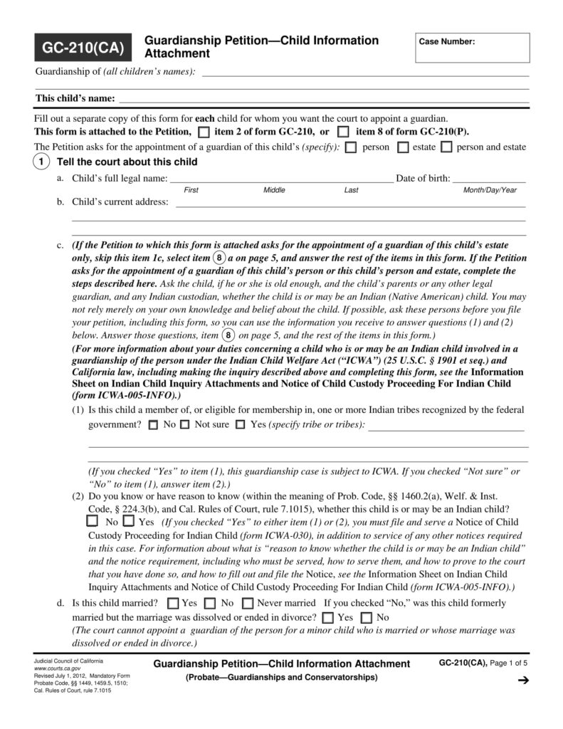 FREE 17 Guardianship Forms That Protect Your Child In PDF Ms Word