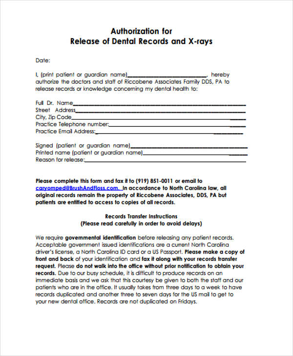 FREE 21 Sample Patient Release Forms In PDF MS Word