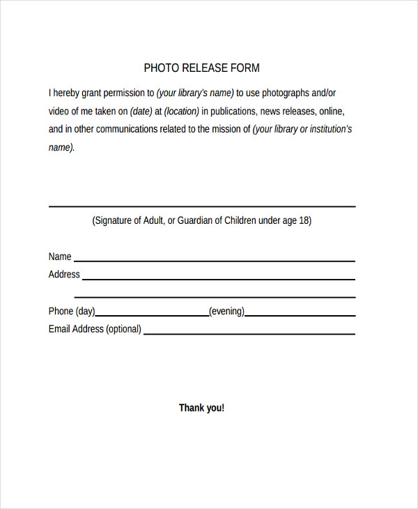 FREE 26 Print Release Forms In PDF MS Word