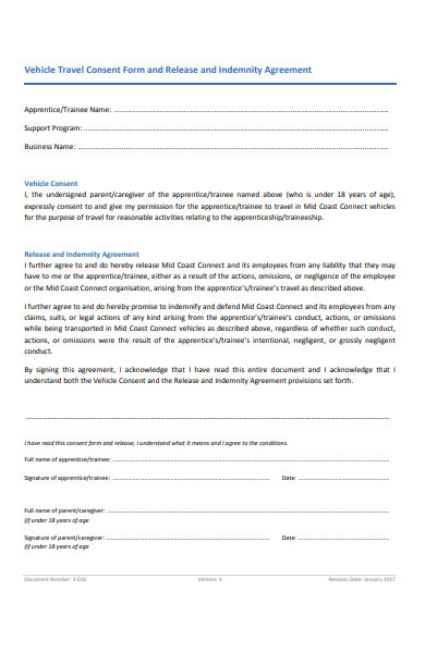 FREE 30 Sample Travel Consent Forms In PDF Ms Word