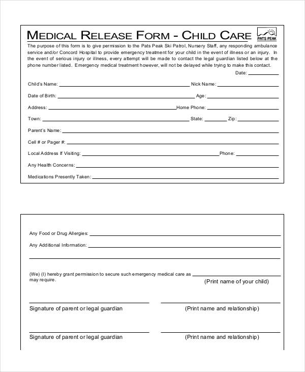 FREE 31 Medical Release Forms In PDF