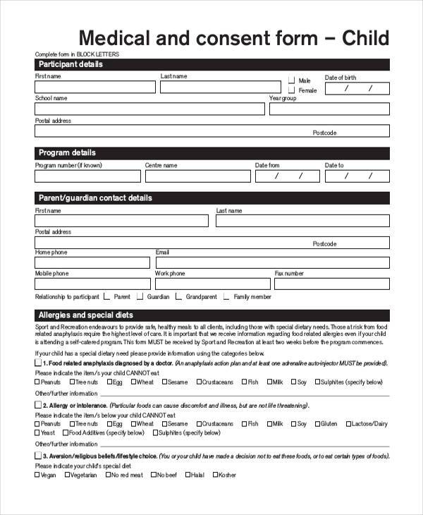 FREE 33 Basic Consent Forms In PDF MS Word Excel