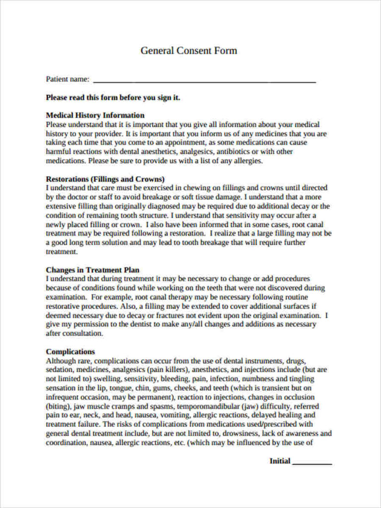 FREE 34 Consent Form Formats In PDF MS Word Excel