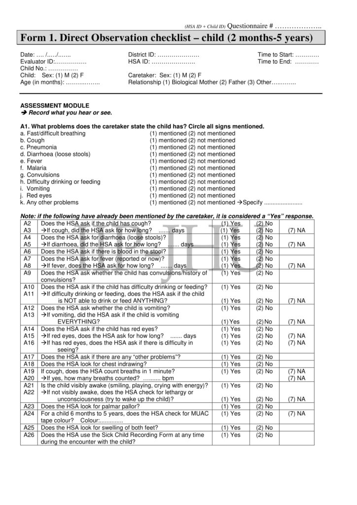 FREE 4 Child Observation Forms In PDF MS Word