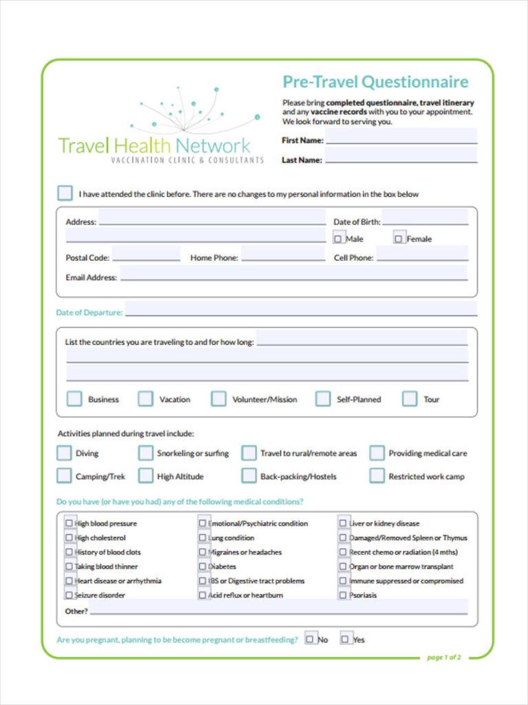 FREE 43 Questionnaire Forms In PDF Ms Word Excel