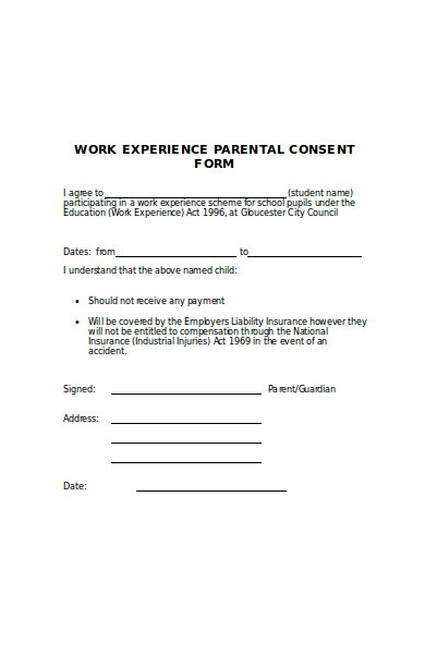 FREE 43 Sample Parental Consent Forms In PDF Ms Word