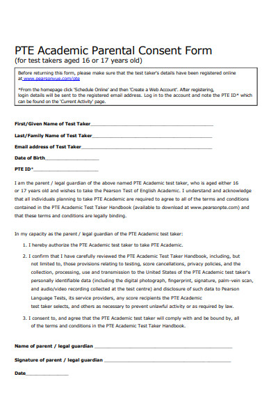 FREE 43 Sample Parental Consent Forms In PDF Ms Word