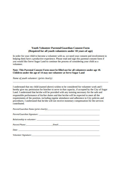 FREE 43 Sample Parental Consent Forms In PDF Ms Word