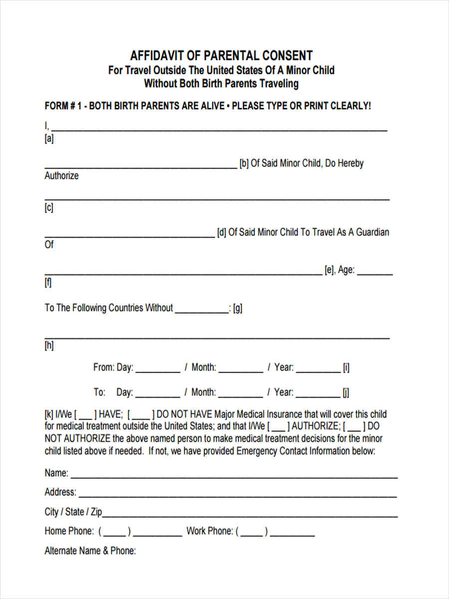 Minor Traveling Consent Form 2022 - Printable Consent Form 2022