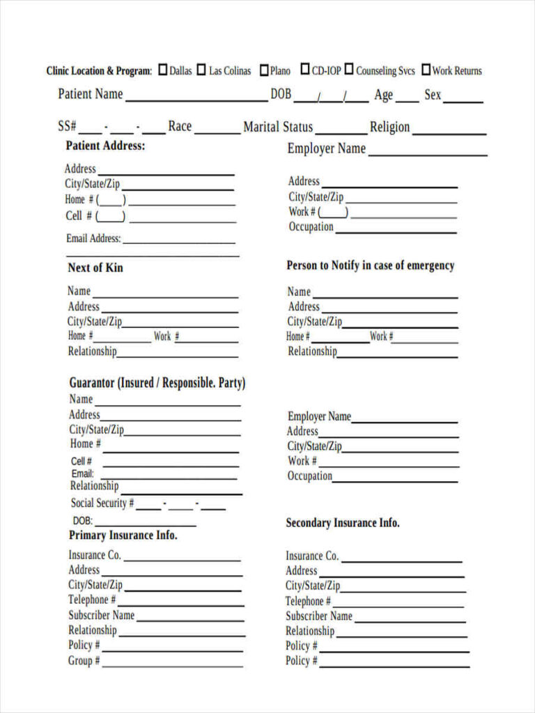 FREE 5 Patient Counseling Forms In PDF Ms Word