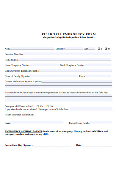 FREE 52 Emergency Forms In PDF MS Word XLS