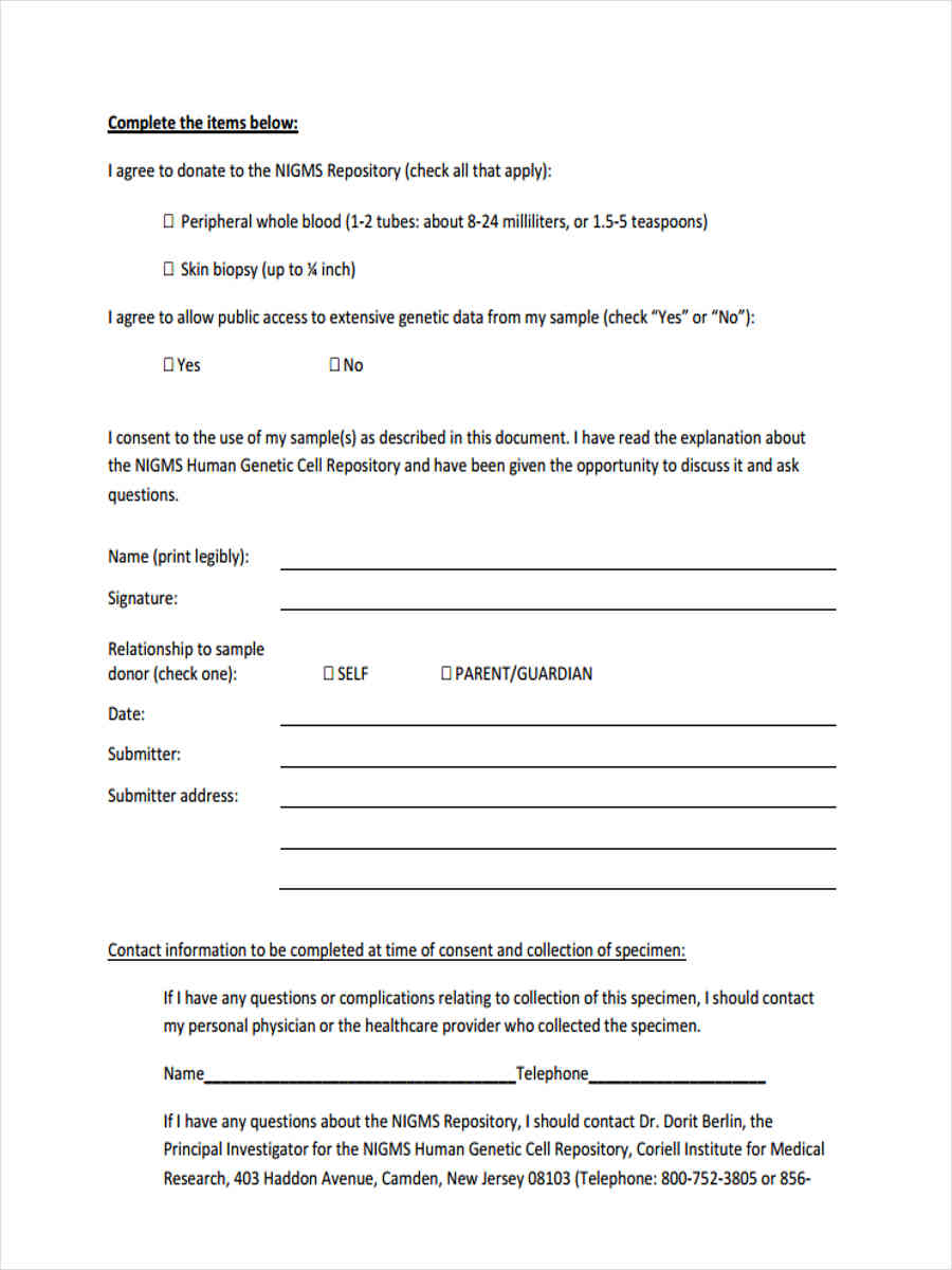 FREE 6 Model Consent Forms In MS Word PDF