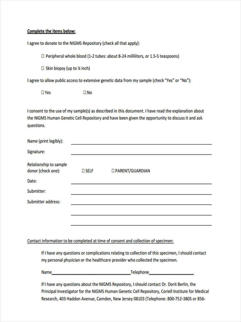 FREE 6 Model Consent Forms In MS Word PDF