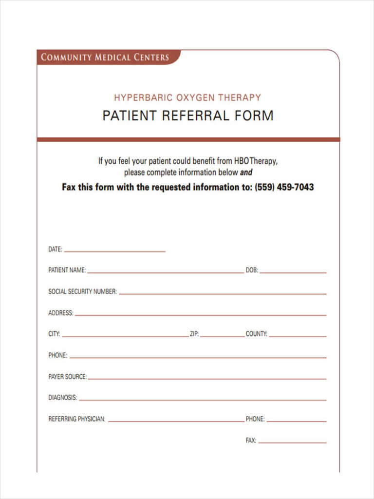 FREE 7 Medical Referral Forms In PDF MS Word