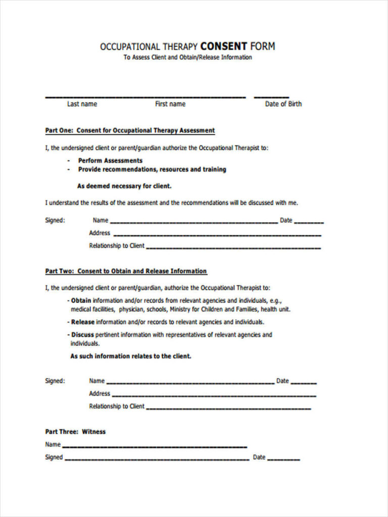 FREE 7 Therapy Consent Forms In MS Word PDF