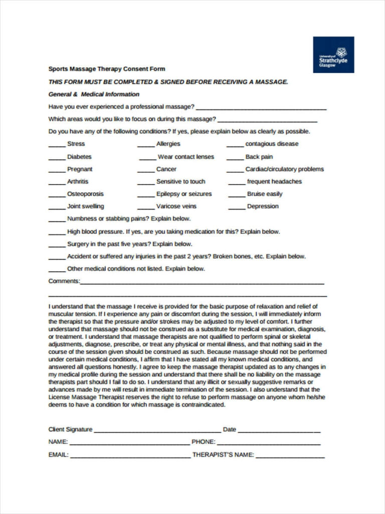 FREE 7 Therapy Consent Forms In MS Word PDF