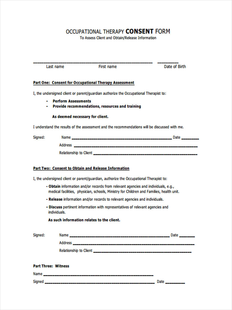 FREE 7 Therapy Consent Forms In PDF