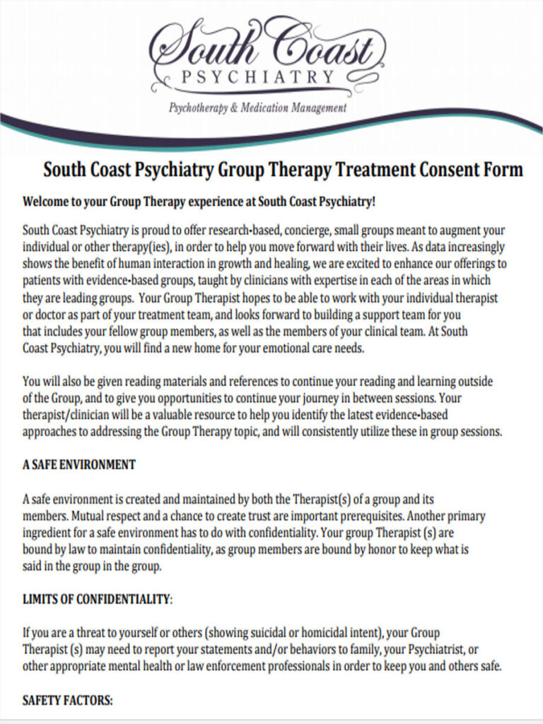 FREE 7 Therapy Consent Forms In PDF